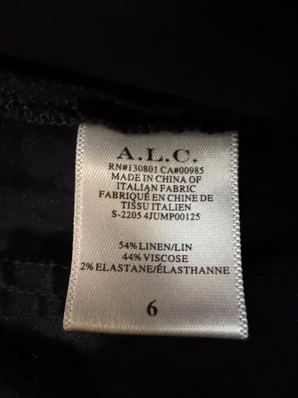 A.L.C. Black Belted Jumpsuit - Picture 6 of 7